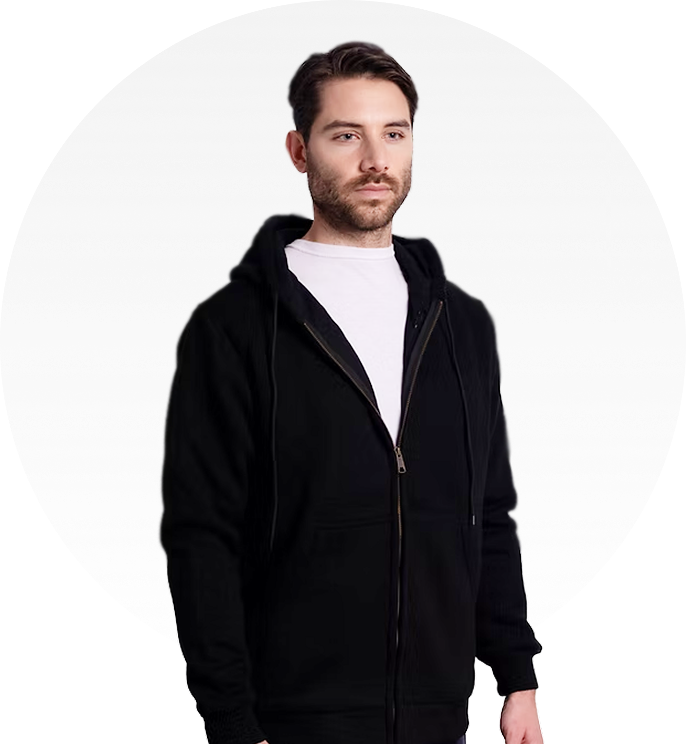 Zip Hooded Thermal Sweatshirt