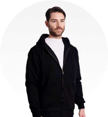 Zip Hooded Thermal Sweatshirt